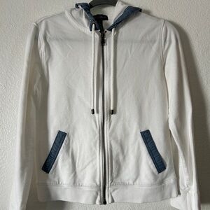 Ralph Lauren White and Blue Hoodie